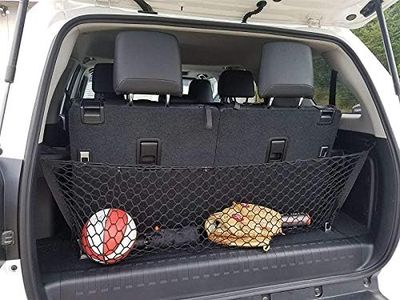 Envelope Style Automotive Elastic Trunk Mesh Cargo Net for Toyota 4Runner 3 Row Model Only 2010-2024 - Premium Trunk Organizer and Storage - Luggage Net for SUV - Best Car Organizer