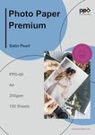 PPD 100 Sheets A4 Inkjet Premium Satin Semi-Gloss (Lustre) Photo Paper 200gsm Professional Photographer Grade Instant Dry Fade and Water Resistant (PPD-68-100)