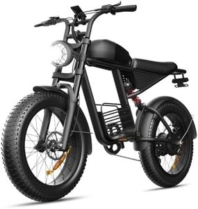 Sutyztsis Electric Bike for Adults, 1500W Ebike 48V 18.9AH E Bike 34MPH 47Miles 20" Fat Tire Adult Electric Bicycles, 3 Modes Electric Dirt Bike, All-Terrain Off-Road Motorcycle