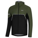GORE WEAR Mens Gtx Jacket, Black/Utility Green, L EU