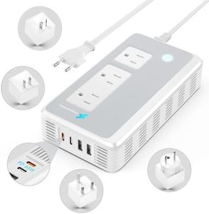 Upgrade PD 65W 220V to 110V Voltage Converter US to Europe for Curling Iron Hair Straightener, 350W Power Converter for European Travel Plug Adapter International Power Adapter (Type ACGI-Global)