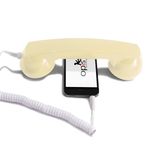 Opis 60s micro - Retro mobile phone headset for Android phones, tablets, notebooks/Headphone with Microphone/Laptop Headphones/Computer Headset/USB Phone Handset (USB-C) (cream)