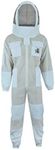 Pro Gear FVS Ultra Ventilated Bee Keeping Suit, 3 Layers, Unisex, Mesh Fabric, Astronaut Style Veil, Detachable (XL)