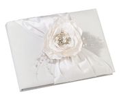 Lillian Rose White Flower Decor Wedding Guest Book