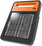 Gallagher S80 Solar Electric Fence Charger | Powers Up to 25 Miles of Electric Fencing | Lithium Battery Technology | 0.8 Joule Solar Energizer for Poultry, Livestock, Gardens, and Wildlife Exclusion