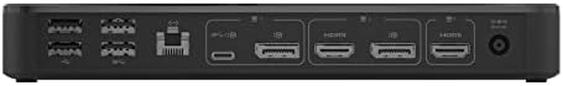 Belkin USB C Docking Station, Type C Hub with 2 HDMI 2.0, 2 DisplayPort 1.4, 3 USB C Ports, 5 USB A Ports, and 1 Gigabit Ethernet Port for MacBook Pro 16, 15, 13, Air, XPS, and Other USB C Devices