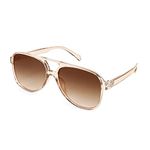 FEISEDY Vintage Retro 70s Plastic Aviator Sunglasses Women Men Classic Large Squared Frame B2751