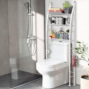Uandhome Toilet Storage Rack,Over The Toilet Rack,3 Tier Bathroom Shelf Over The Toilet Storage Organizer,Space Saver Over Toilet Storage Shelf