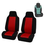 FH-FB102102 Classic Bucket Cloth Car Seat Covers Red / Black color