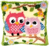 13 Model Latch Hook Kits for DIY Throw Pillow Cover Sofa Cushion Cover Owl/Dog/Cat/Bear/Bird with Pattern Printed 16X16 inch BZ644