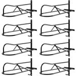 Paterr 8 Pcs Wall Mounted Saddle Rack Black Portable Saddle Stand with Installing Screws Western Saddles Holder Organizer Horse Tack Storage for Saddle Pads Horse Blankets in Trailers Barns Porches