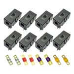 8Pcs Midi Fuse Holder, 40A 50A 80A 100A Amp High Current Bolt On Fuse Holder, Car Fuse Holder for Cars Trucks Vehicles