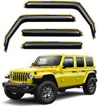 Deejecsun in-Channel Window Rain Guards Fit for Jeep Wrangler JL 2018-2026/Gladiator 2020-2026 Extra Durable Window Deflectors Vent Visors Shades Exterior Car Accessories Visors Rain Guards