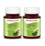 Baidyanath Neem 60 Tablets | Ayurvedic Herb For healthy Skin & Hair, Natural Extracts Of Neem | Helps In Purification of Blood Boosting, Liver Health (Pack of 2)