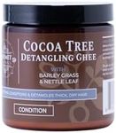 Qhemet Biologics Cocoa Tree Detangling Ghee - Softening Detangler Ideal for High Porosity 4C-3C Hair - Makes Combing Easier & Restores Pliability, Elasticity & Softness to Dry, Matted Hair (9 oz)