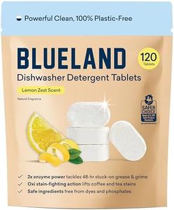 BLUELAND 100% Plastic-Free Dishwasher Detergent Tablets
