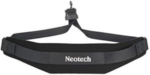 Neotech Saxophone Strap - Regular - Open Hook Neck Strap for Saxophone, Clarinets, English Horns & More - Comfortable Neoprene Instrument Neck Strap - Black