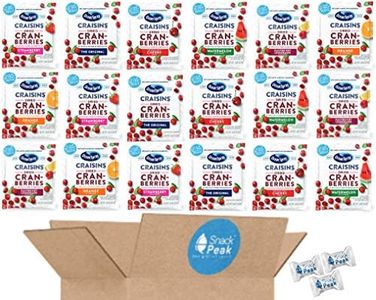 Ocean Spray Craisins Individual Packs – Snack Peak Variety Gift Box (18 packages) – Original, Cherry, Orange, Strawberry, Raspberry Lemonade, Watermelon