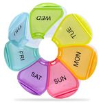 Weekly 7 Day Large Pill Organizer, Travel Pill Box, Pill case, Medicine Organizer, Pill Container, Pill Box 7 Day, Pill Dispenser, Medication Organizer, Pill Organizer Weekly