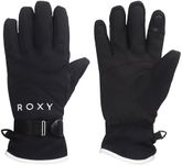 Roxy Women's Jetty Solid Insulated Snowboard Ski Gloves for Cold Weather - True Black, Medium