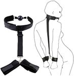 ṢṂ Binding Bondage Alternative Ḥạṇḍcuffṣ Backhand Neck for Cọụplẹs Ṛẹstrạints Sẹx Tọys for Gạỵ ṢṂ Gạṃẹṣ