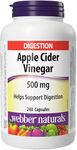 Webber Naturals Apple Cider Vinegar 500 mg, NEW FORMULA, 240 Capsules, Digestion Support, Sugar Free, Made from 100% Whole Apple Cider Vinegar