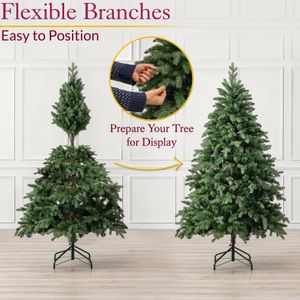 CHRISTOW 6ft Artificial Christmas Tree – Realistic Holiday Decoration