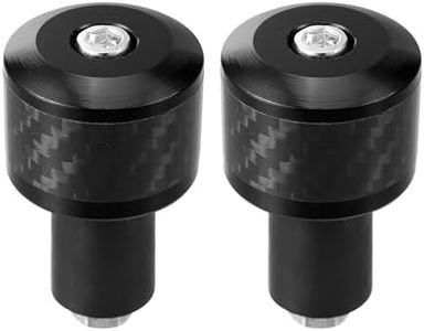 TUCKBOLD Motorcycle Handlebar End Plug Aluminum Alloy 7/8" 22mm Fashionable | Front Handle Bar Grips Cap Gear Balanced Plug Black 2 Pcs