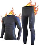 NOOYME Men's Thermal Underwear, Winter Long Johns for Men Thermal Quick Dry Base Layers Men Thermal Underwear Anti-Bacterial Hygroscopic Compression Mens Thermals Top And Bottoms for Run Ski Workout