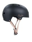Rio Roller Rose Skateboarding Helmet Unisex Adult, unisex_adult, RIO169, Black (Black), 53-56 cm