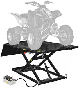 Black Widow Extra-Wide Air Over Hydraulic ATV Scissor Lift Table, 1,500 lb. Capacity, 33.5" Maximum Lift Height