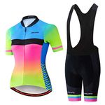 Hotlion Women's Cycling Jersey Sets Summer Bike Clothing Suits Road Bicycle Clothes Short Sleeve Biking Outfits, B6jp2018, X-Large