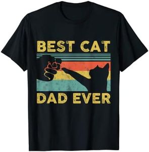 Best Cat Dad Ever Funny Cats Daddy Father's Day Maglietta
