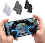 LIMESHOT Anti-Slip Thumb Sleeve, Slip-Proof Sweat-Proof Professional Touch Screen Thumbs Finger Sleeve for All Mobile Phone Game Gaming Gloves (3 Pair) (Multi-Coloured)