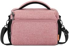 DOMISO Camera Bag Case Waterproof Anti-shock Shoulder Bag, Pink