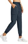 Libin Women's Cargo Joggers Lightweight Quick Dry Hiking Trousers Athletic Workout Lounge Casual Outdoor, New Navy XXL