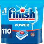 Finish Dishwasher Tablet, Power All in One, 110 Tabs, Fresh Scent, for Everyday Clean and Shine