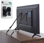 The Baby Lodge TV and Furniture Anti Tip Straps - Safety Furniture Wall Anchors for Baby Proofing Flat Screen TV Dresser Bookcase Cabinets and More - All Metal No Plastic Parts (2 Pack Black)