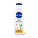 NIVEA Aloe Protection Body Lotion 200 ml | SPF 15 | Aloe Vera Extracts | Dep Moisture Serum | Men and Women | All Skin Type