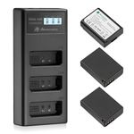 Powerextra LP-E10 Battery 3-Pack and Triple Slot Charger Compatible with Canon EOS Rebel T3 T5 T6 T7 T100 Kiss X50 X70 X80 X90 1100D 1200D 1300D 1500D 4000D Digital Cameras