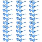 30 Pairs Heart Sunglasses for Women Transparent Heart Shaped Sunglasses Colorful Heart Glasses for Party Favor