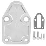 Fuel Pump Block Off Plates Small Block,350 Sbc Fuel Pump Block Off Plate,Fuel Pump Mounting Plate Kit with Gasket Fit for Small Block 283 327 350 400 Engines