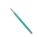 Craftelier Utility Knife - Precision Scalpel with Non-Slip Silicone Handle, Includes 3 Blades & Transparent Cap, Rubber, 16 cm, Turquoise