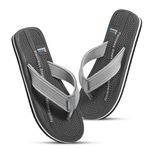 DOCTOR HEALTH SUPER SOFT Men's Acupressure Slippers | Dark Grey Flip-Flops | Men's & Boy's Slippers | Comfortable & Lightweight | Soft Foot Massager | All Day Wear Acupressure Slipper