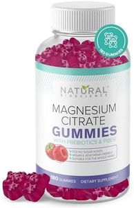 Natural BioScience Magnesium Citrate Gummies | 180 Magnesium Supplements - 100mg of Magnesium Citrate per Serving | Raspberry Flavoured - Suitable for Adults & Children | Sugar Free, Non-GMO & Vegan