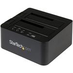 StarTech.com USB 3.1 (10Gbps) Hard Drive Duplicator Dock for 2.5" & 3.5" SATA SSD HDD + 4Kn - USB/ USB-C Thunderbolt 3 Compatible Cloner (SDOCK2U313R)