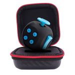 PILPOC theFube Fidget Cube - 6 Side Fidget Toys for Adults and Kids - Fidget Cube Toy for Stress Relief & Focus - Audible/Silent Fidget Cube for Kids, with Carry Case (Midnight Sapphire)