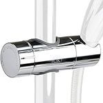 H&S Shower Head Holder Bar Pole Bracket Adjustable Chrome Plated - Fits Dia 18mm 19mm 20mm 21mm 22mm 23mm 24mm 25mm Pole Adjustable Shower Head Holder - Shower Attachment Holder - Showerhead Holder