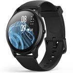 AGPTEK IP68 Men's and Women's Waterproof Smartwatch Activity Tracker with Full Touch Color Screen Heart Rate Monitor Pedometer Sleep Monitor for Android and iOS Phones, Black