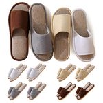 biroris 8 Pairs Disposable Slippers for Guests,House Slippers for Guests, Open Toe Indoor Slippers Comfortable Washable,Multi-Color Casual Spa Slippers for House,Hotel,Travel,Unisex Universal Size…,